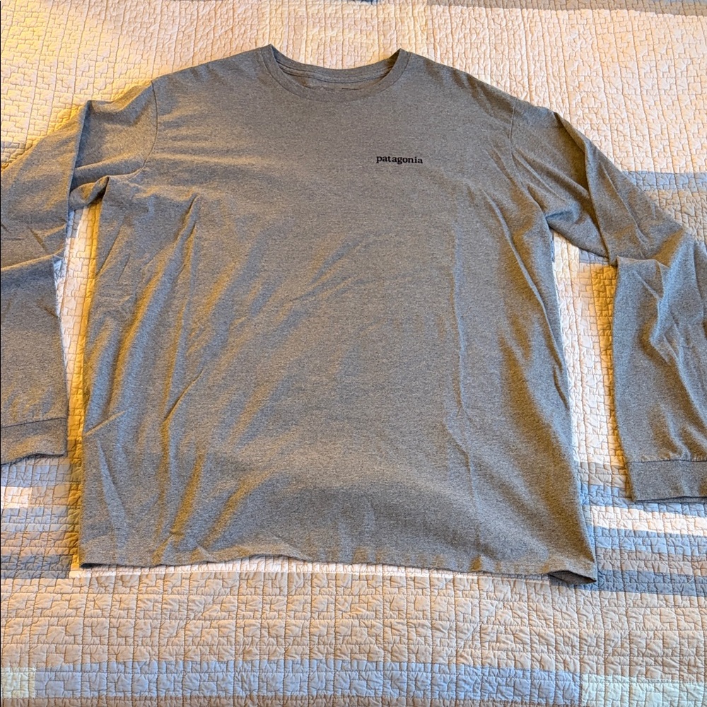 Patagonia Men's Long Sleeve Tee in Heather Gray
